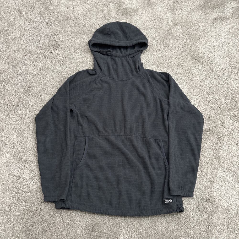 Mountain Hardwear Hoodie Womens XS Tunic Summit Grid Fleece Outdoors Grey